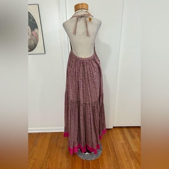 SALE!!  Moda International Sexy Boho Floral Tiered Full Circle Maxi Dress - Picture 5 of 9